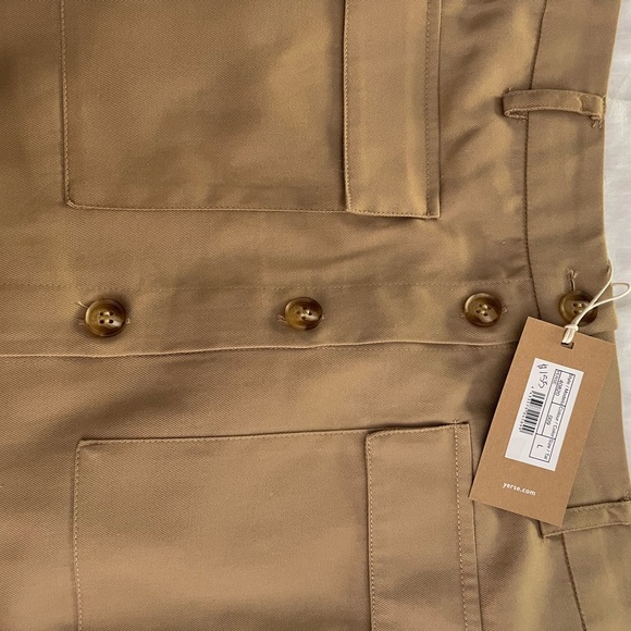Tan Button-Front Skirt - Picture 5 of 6